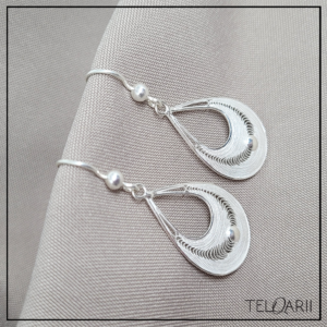Kolczyki srebrne TELKARI lezki wiszace 