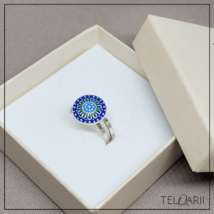 Pierscionek srebrny hasyr kolor maly       