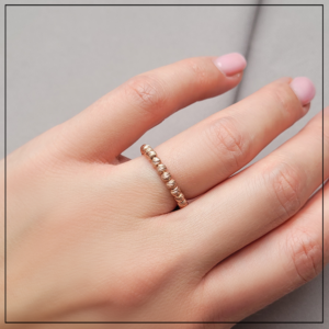 Pierscionek srebrny rose kuleczki pojedynczy       1