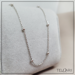 Lancuszek srebrny z kuleczkami