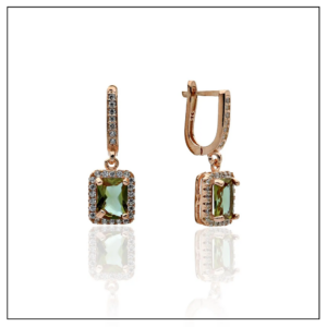 Srebrny komplet sultanit z cyrkoniami rose   