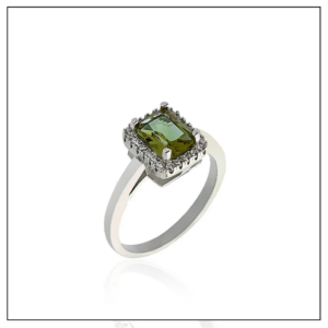 Srebrny komplet sultanit z cyrkoniami