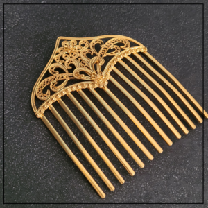 filigranowy grzebyk do wlosow gold