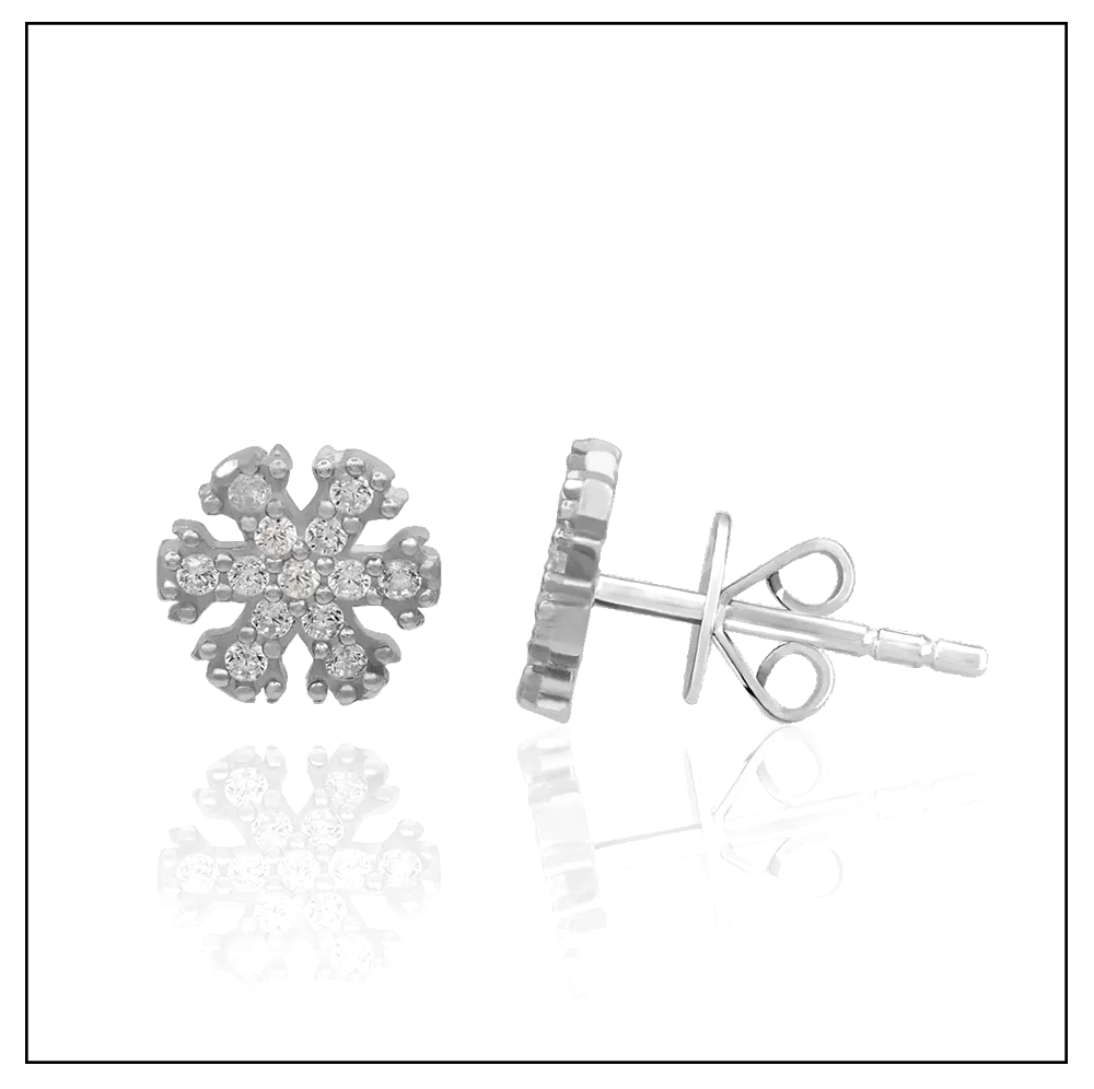 kolczyki sniezki sztyfty silver kolczyki sniezki sztyfty silver