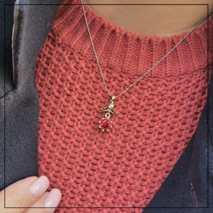 ORIENTALNY KOMPLET KWIATEK granat