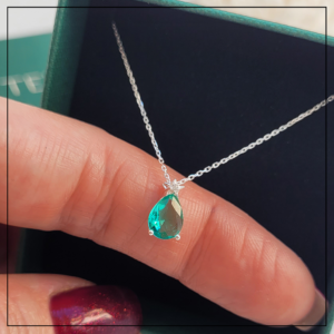 naszyjnik lezka turkusowy