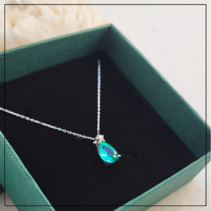 naszyjnik lezka turkusowy  