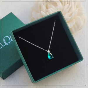 naszyjnik lezka turkusowy   