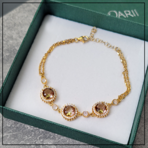 bransoletka zultanit cyrkonie gold