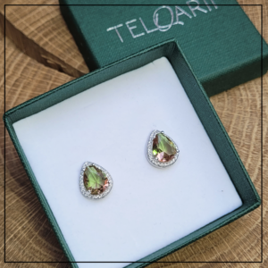 kolczyki kropla sultanit silver   