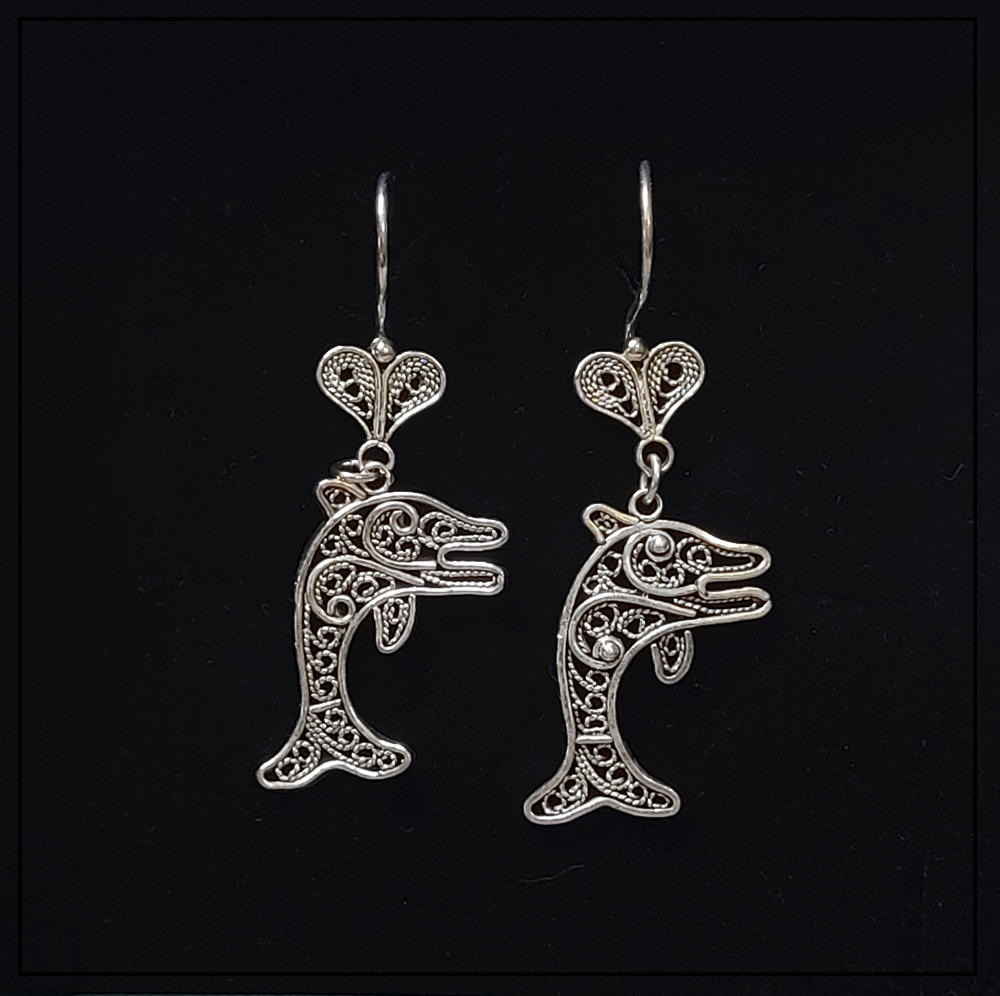 kolczyki wiszace delfinki kolczyki wiszace delfinki