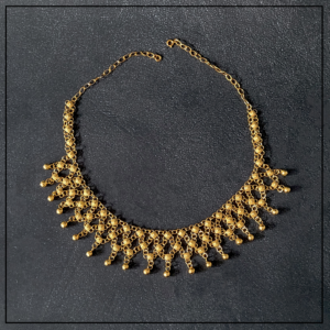 naszyjnik telkari pajeczynka z cekinami   