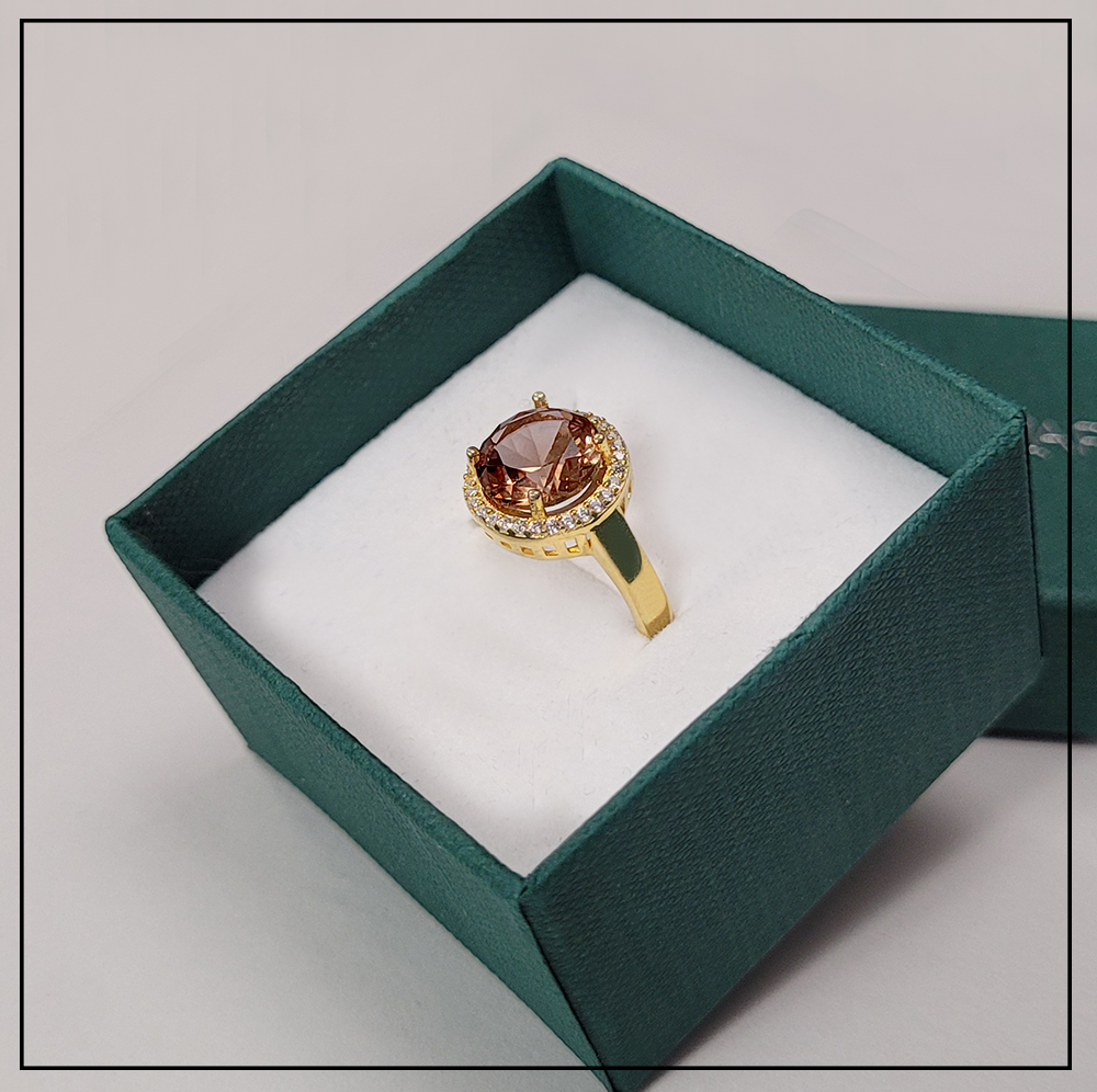 pierscionek z sultanitem i cyrkoniami gold 12mm pierscionek z sultanitem i cyrkoniami gold 12mm