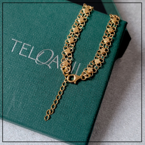 bransoletka telkari pozlacana