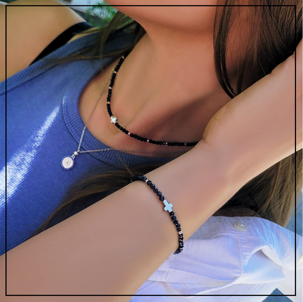 bransoletka srebrny krzyzyk noc kairu bransoletka srebrny krzyzyk noc kairu