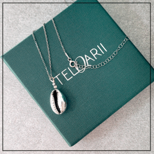 naszyjnik srebrna muszelka kauri