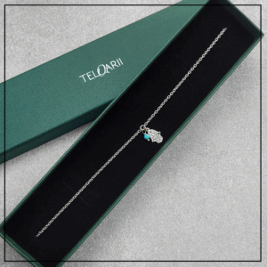 bransoletka na noge chamsa srebro