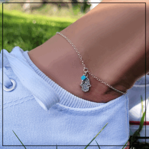 bransoletka na noge chamsa srebro