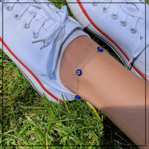 bransoletka na noge evileye srebro