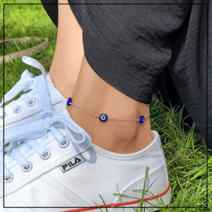 bransoletka na noge evileye srebro