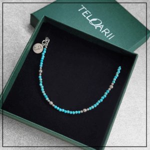 bransoletka na noge magnezyt srebro