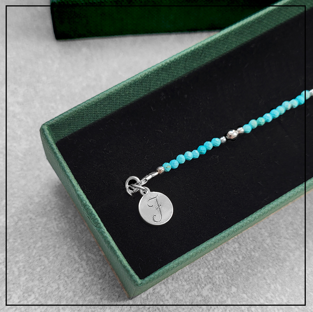 bransoletka na noge magnezyt srebro bransoletka na noge magnezyt srebro