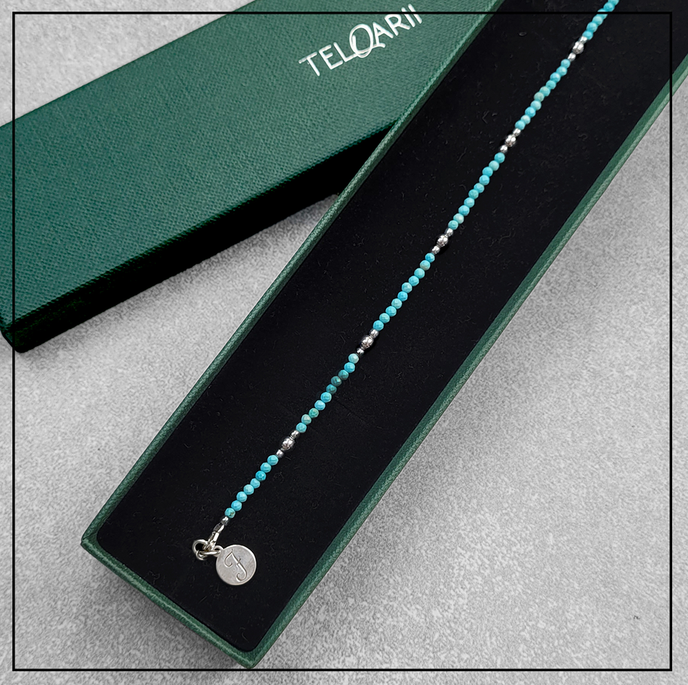 bransoletka na noge magnezyt srebro bransoletka na noge magnezyt srebro