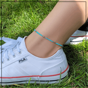 bransoletka na noge magnezyt srebro