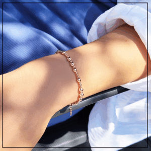 bransoletka rozowo zlota kamienie rose