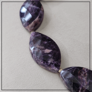 naszyjnik lepidolit kwarc srebro925