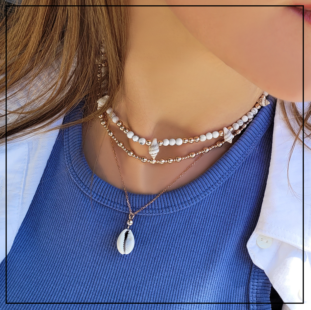 naszyjnik muszelka kauri rose naszyjnik muszelka kauri rose