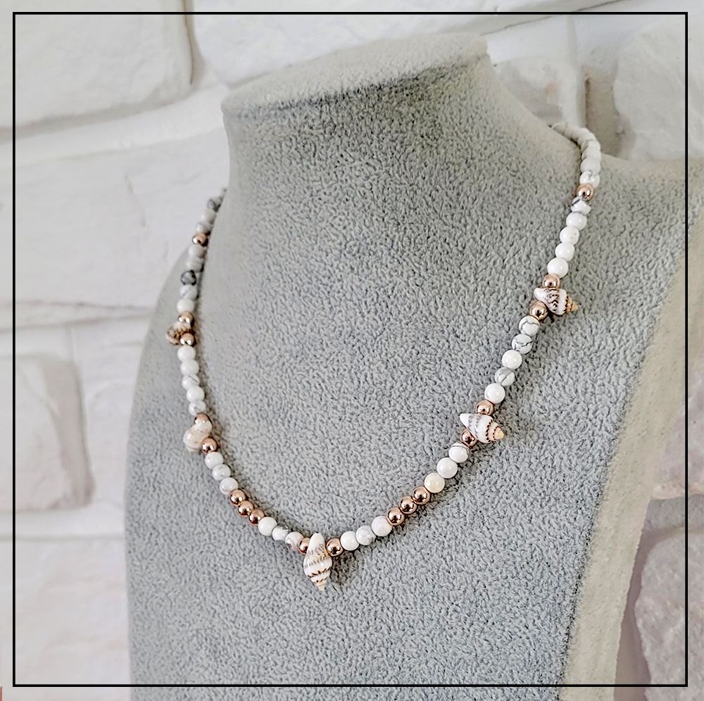 naszyjnik z muszelkami kamienie naturalne naszyjnik z muszelkami kamienie naturalne