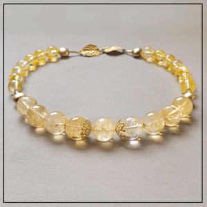 Komplet z cytrynu i kwarcu srebro 925 gold