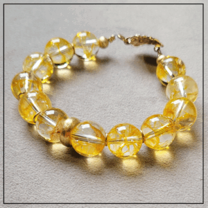 Komplet z cytrynu i kwarcu srebro 925 gold