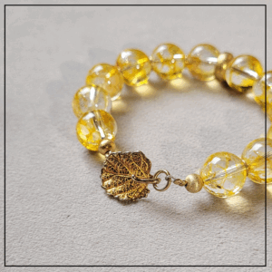 Komplet z cytrynu i kwarcu srebro 925 gold