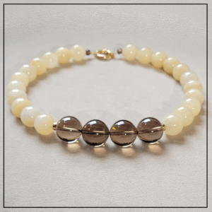 Komplet z jadeitu i kwarcu srebro 925 gold