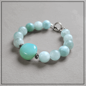 bransoletka jadeit mietowy srebro925