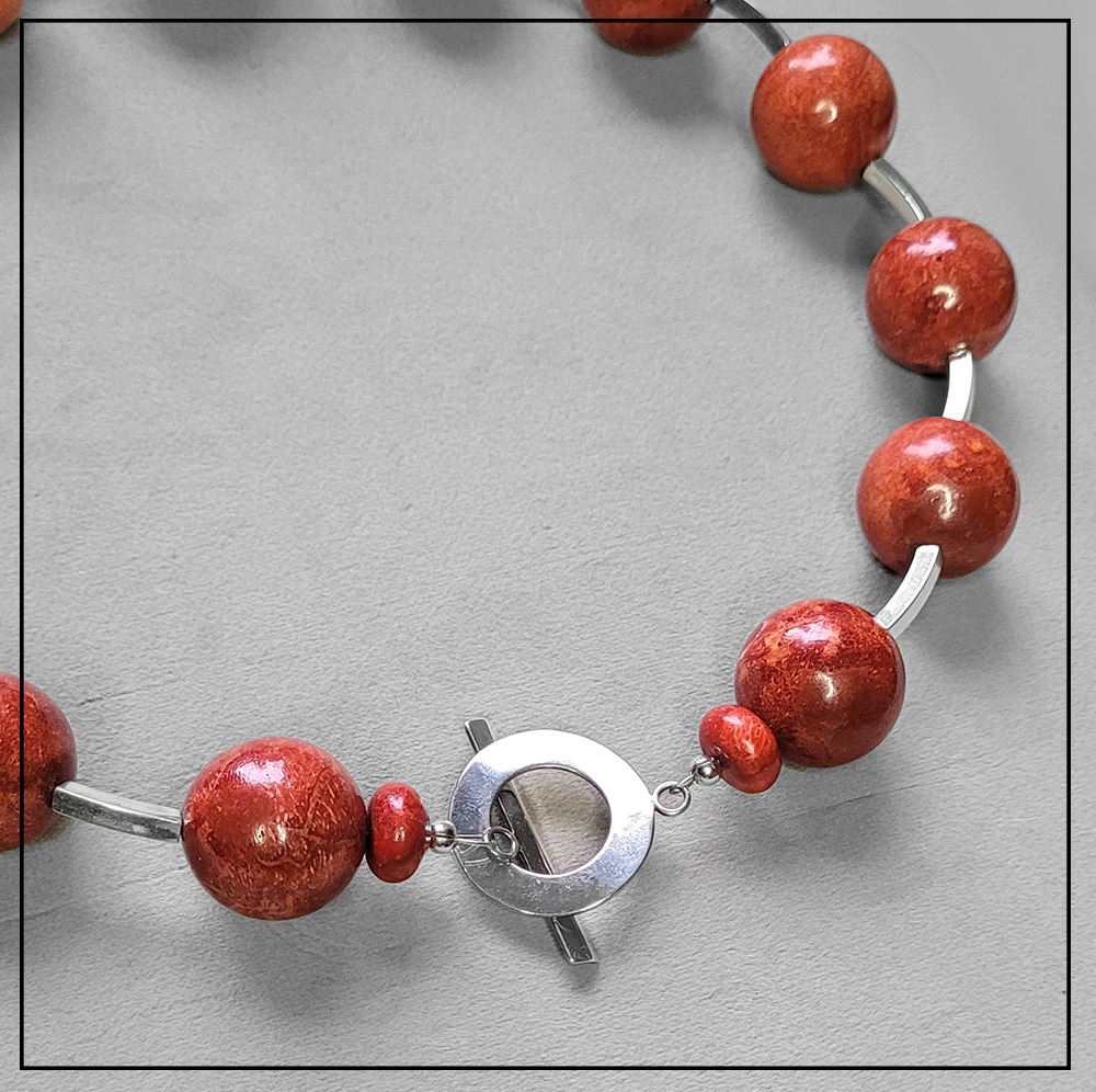 komplet z koralowca komplet z koralowca