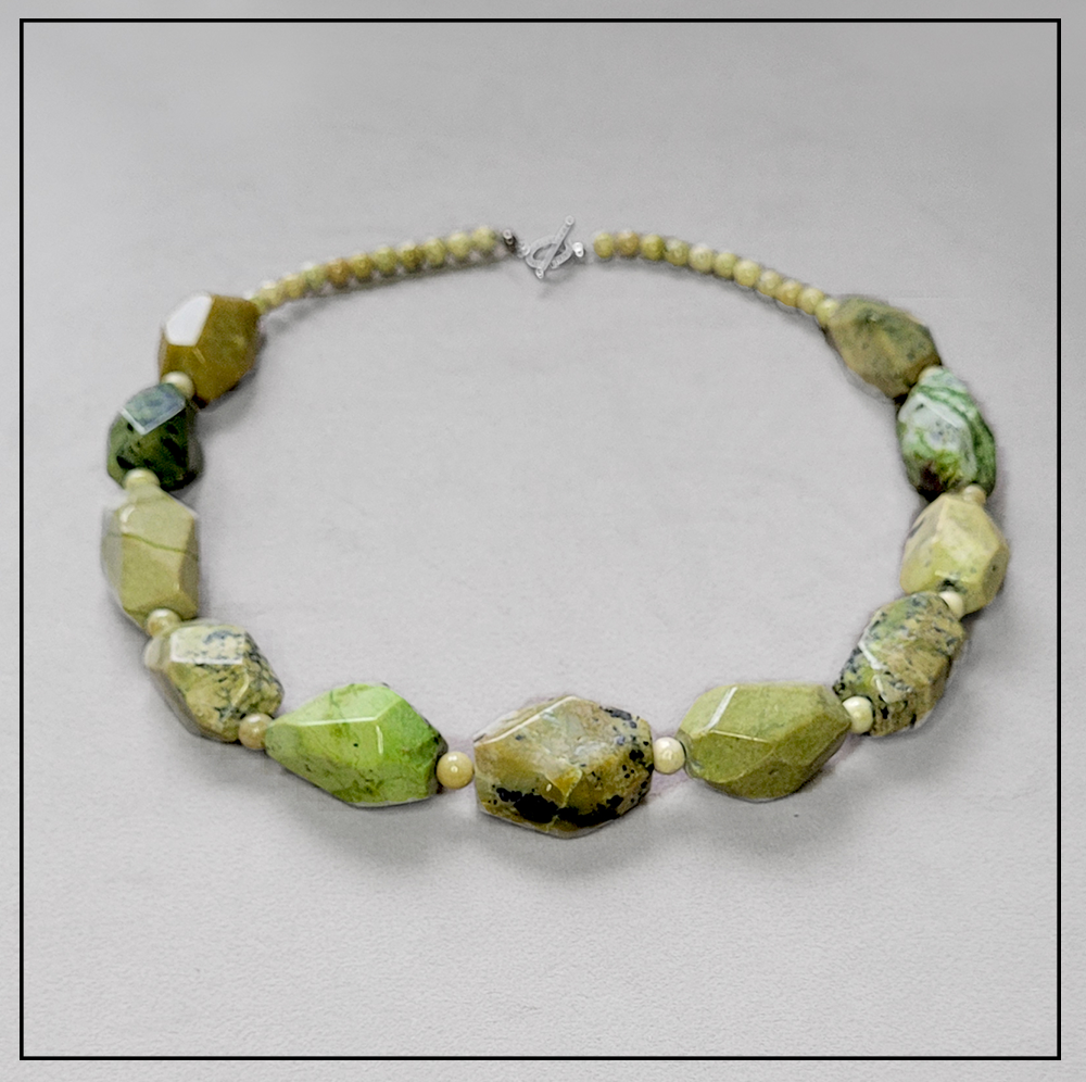 naszyjnik z zoltego turkusu naszyjnik z zoltego turkusu