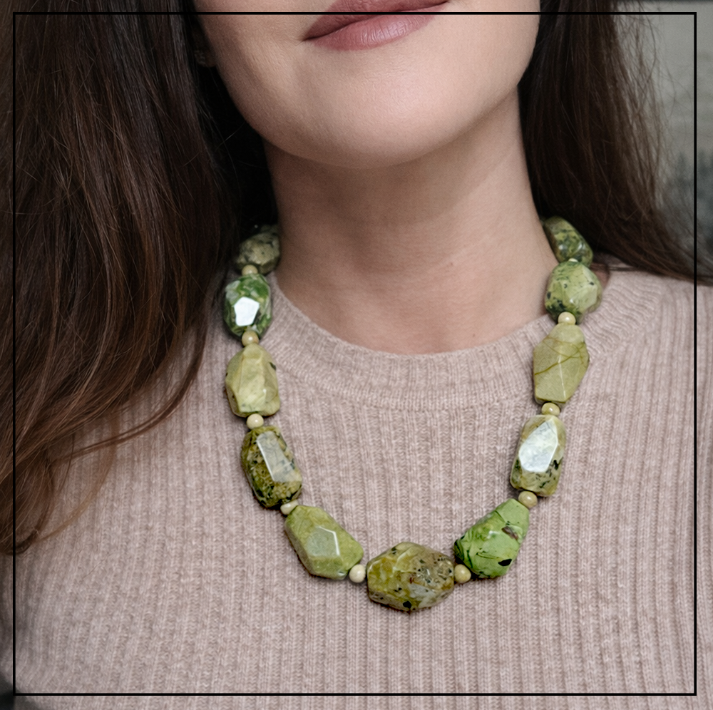 naszyjnik z zoltego turkusu naszyjnik z zoltego turkusu